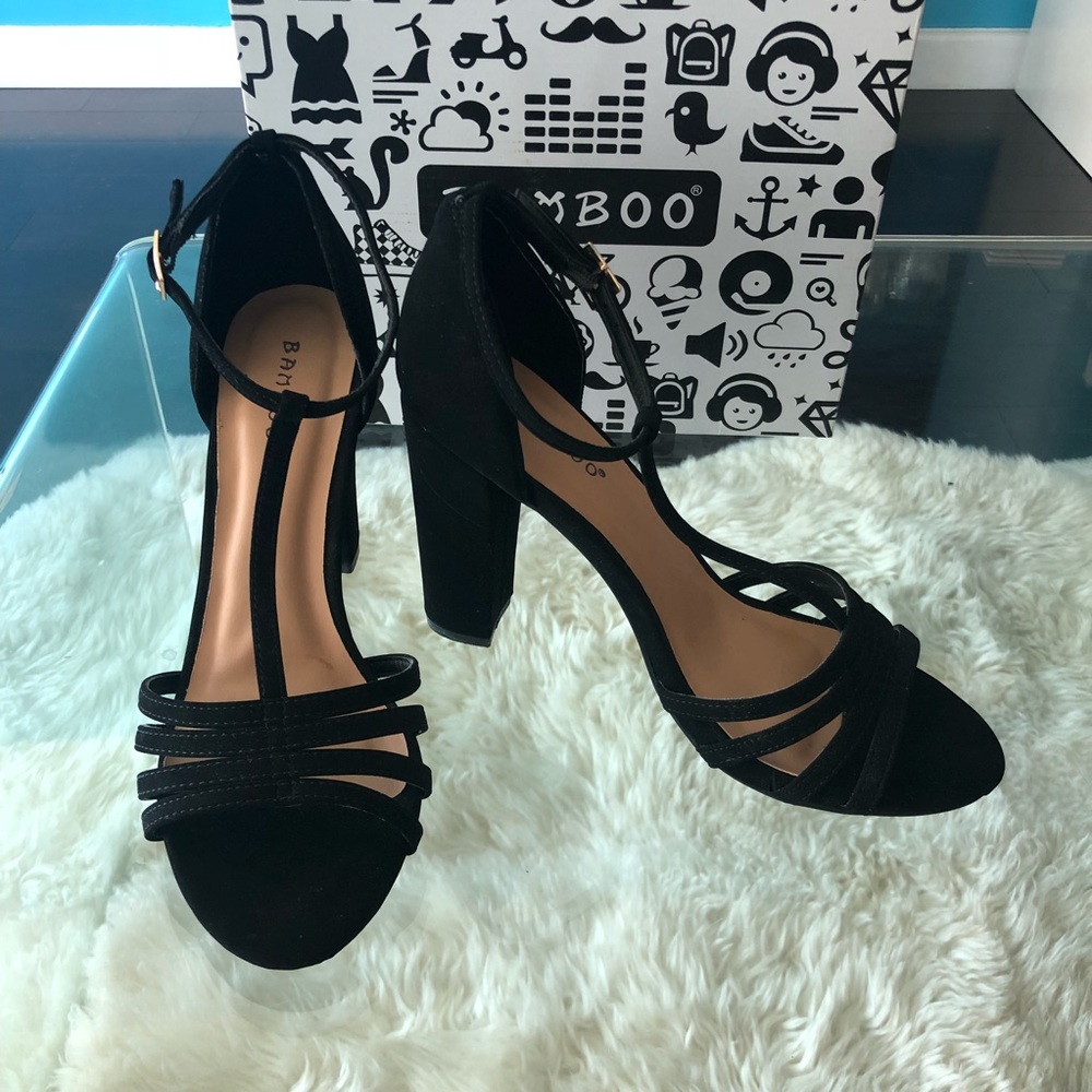 [New] Bamboo Suede Black Shoes